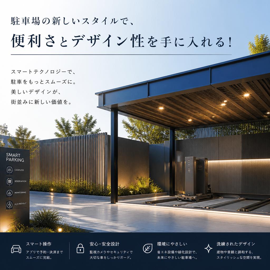 駐車場の新しいスタイルで、便利さとデザイン性を手に入れる！
